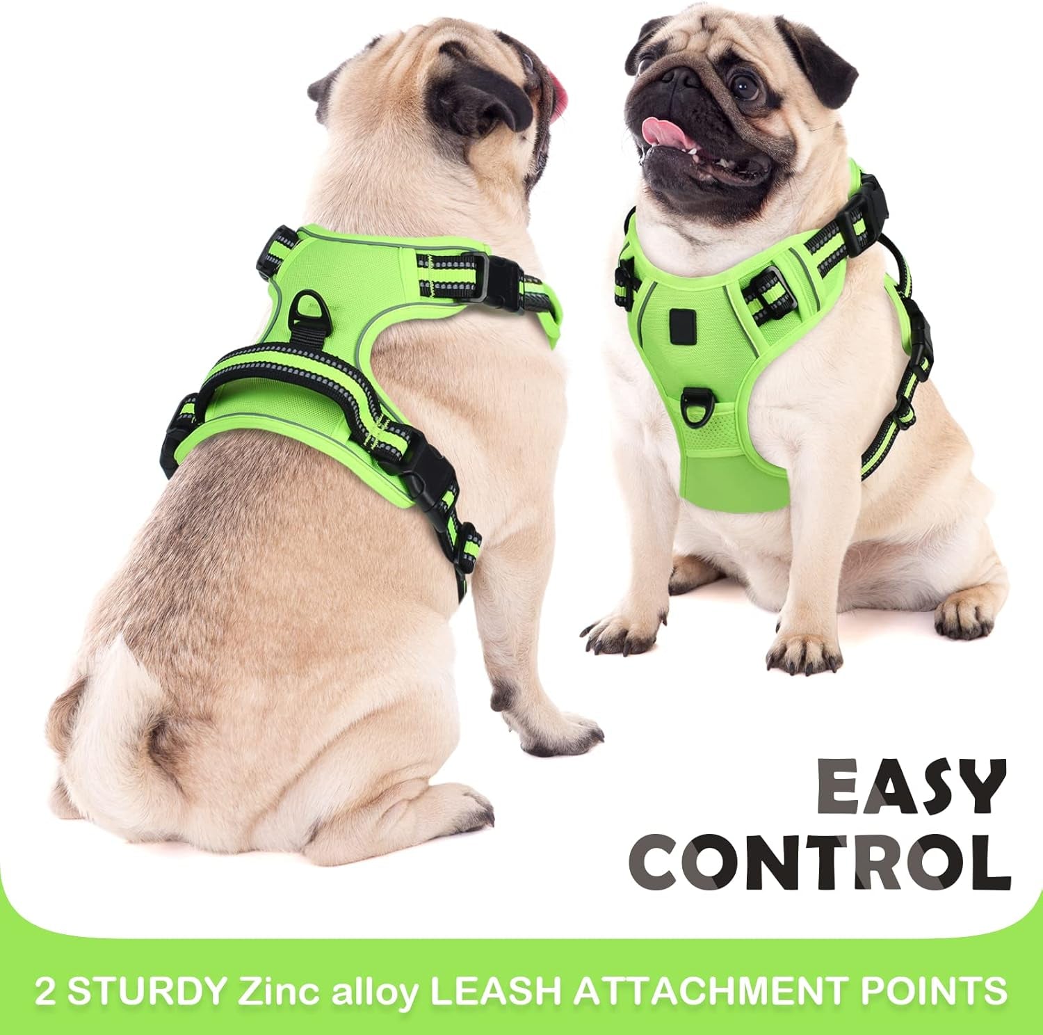 Waldseemuller No-Pull Dog Harness for Large Dogs - Easy Walk Harness with 4 Buckles for Medium to Extra Large Dogs and Puppy Training
