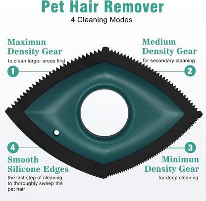 Compact Pet Hair Detailer - Efficient Remover for Upholstery, Automotive Interiors, and Fabrics - Safe, Scratch-Free Design - Palm-Sized Convenience