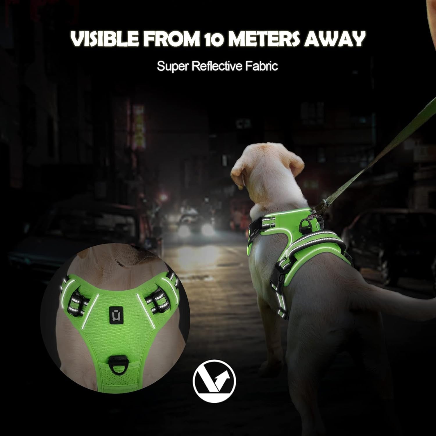 Waldseemuller No-Pull Dog Harness for Large Dogs - Easy Walk Harness with 4 Buckles for Medium to Extra Large Dogs and Puppy Training