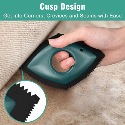 Compact Pet Hair Detailer - Efficient Remover for Upholstery, Automotive Interiors, and Fabrics - Safe, Scratch-Free Design - Palm-Sized Convenience