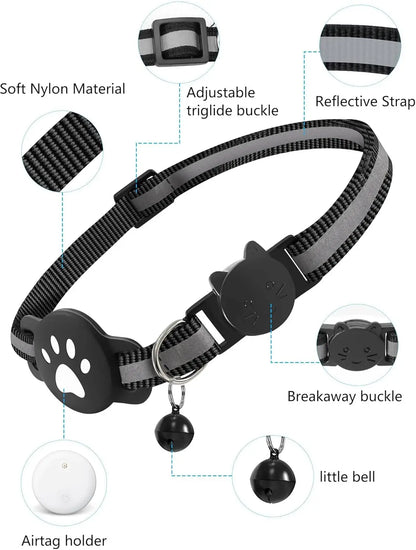 Bluetooth Tracker for Pets - Compatible with Google Find My (Android Only) - Cat Location Tracker with Holder and Collar Attachment