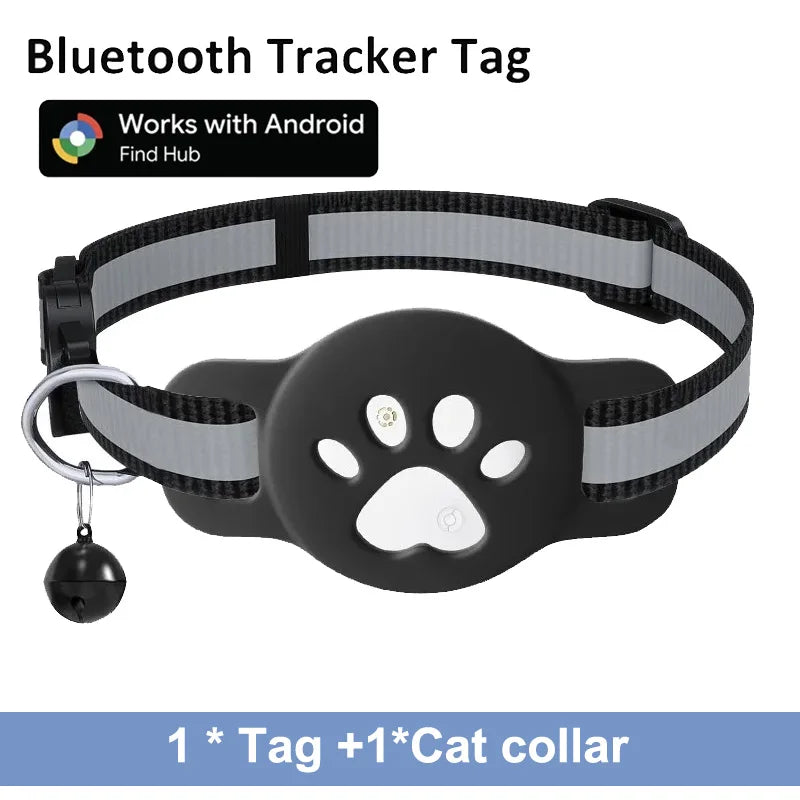 Bluetooth Tracker for Pets - Compatible with Google Find My (Android Only) - Cat Location Tracker with Holder and Collar Attachment