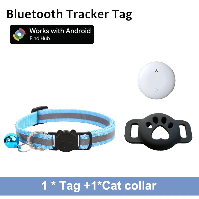 Bluetooth Tracker for Pets - Compatible with Google Find My (Android Only) - Cat Location Tracker with Holder and Collar Attachment